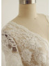 A Line Lace Tulle Full Length Wedding Dress